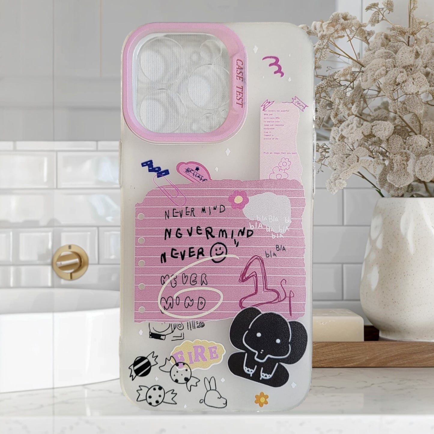 Black Elephant with Pink Side